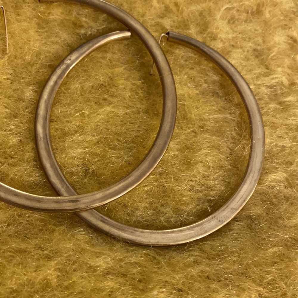 Anthropologie brass hoops - Picture 3 of 4